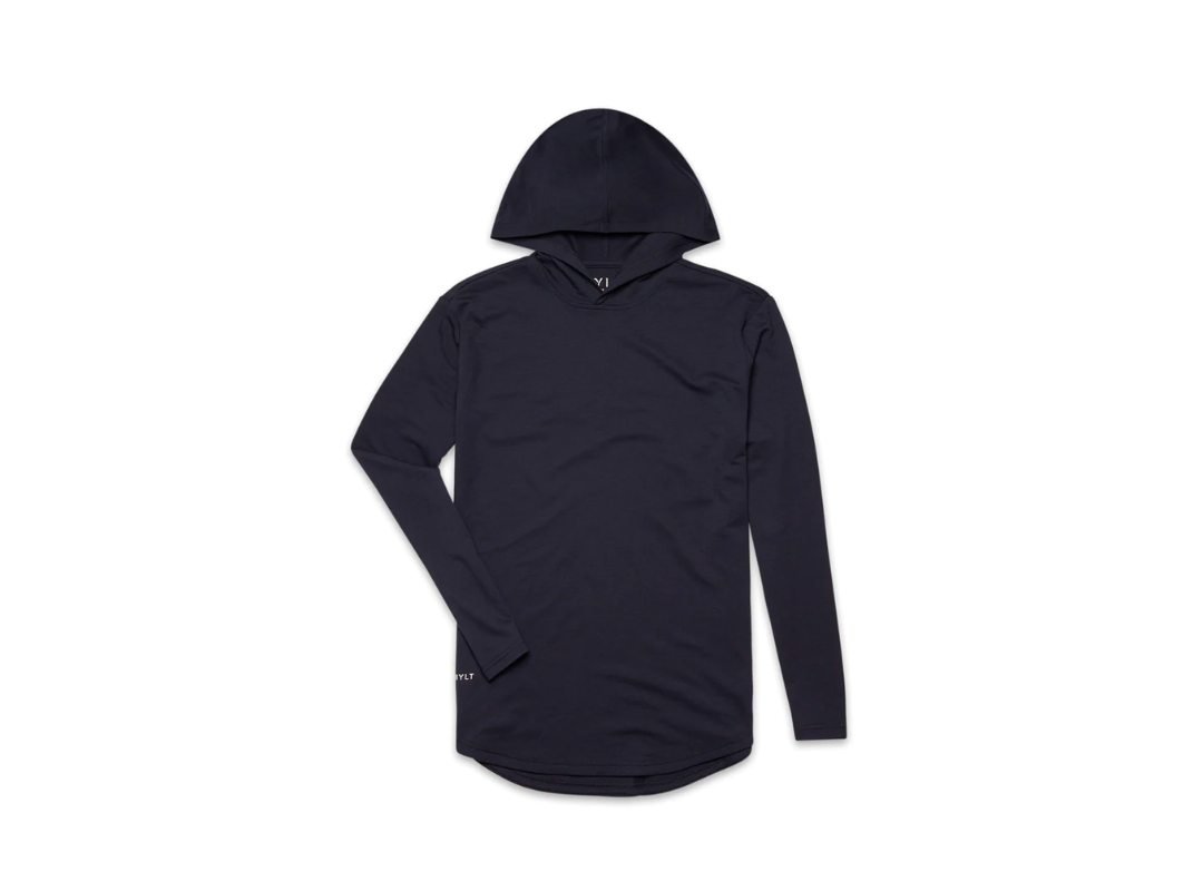 BYLT Hooded Drop-Cut Long Sleeve
